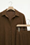 Bürümcük Fabric Buttoned Shirt Pants Bottom Top Set - 2