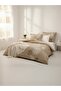 Corallino Bej Ranforce Double Duvet Cover Set – with Elastic Fitted Sheet, 100% Cotton - 2