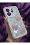 Redmi Note 14 4g Compatible Pink Bow & Pearl Detailed Glitter Epoxy Phone Case - 5
