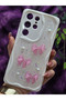 Samsung Galaxy S23 Ultra Compatible Pink Bow & Pearl Detailed Glitter Epoxy Phone Case - 4