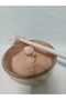 Natural Wood Walnut Crushing Set - 17 cm Wide Bowl with Pedestal and Ergonomic Pestle - 7