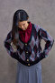 Baklava Patterned Gray Knitwear Cardigan - 6