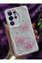 Samsung Galaxy S24 Ultra Compatible Pink Bow & Pearl Detailed Glitter Epoxy Phone Case - 6