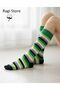 Striped Knee-Length Toe Stitch-Free 3-Piece Socks - 2