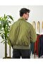 Men's Green Pocket Detailed Regular Fit Zippered Bomber Belt Top Coat Jacket - 5
