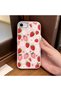 iPhone 7/8/Se 2020 2022 Compatible Phone Case Leather Texture Anti Fall Soft Silicone Strawberry