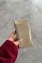 Faux Leather Wallet with Shiny Nomu Card Holder Detail