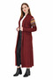 Women's Burgundy Kilim Patterned Long Cardigan - Kh0001 - 3