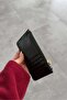 Faux Leather Wallet with Shiny Nomu Card Holder Detail - 2