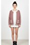 Zipper Detailed Textured Knitwear Cardigan