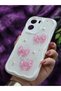 Vivo Y16 Compatible Pink Bow & Pearl Detailed Glittery Epoxy Phone Case - 4