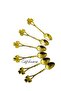 Gold Look Flower Patterned Decorative Mini Spoon 11.2 cm Spoon - 7