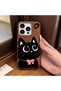 iPhone 16 Pro Max Compatible Leather Texture Anti-Fall Soft Silicone Phone Case Cat - 2