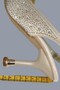 Gold Stone Women's Evening Dress Shoes Heel Height 9 cm - 6