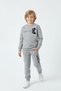 3 Thread Round Neck Thick Winter Sh Fleece-Lined Game Pulse Print Detailed Boys' Tracksuit Set - 3