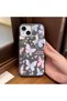 iPhone 14 Plus/15 Plus Compatible Phone Case Leather Texture Anti Fall Soft Silicone Butterfly