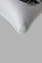 Throw Pillow Cover Ataturk Patterned 45X45 Raschel Knitted Velvet Double Sided Digital Printing White Piped - 3