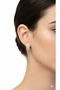 Steel Gold Earrings with Zircon Stones - 2