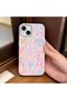 iPhone 14/13 Compatible Phone Case Leather Texture Anti Fall Soft Silicone Butterfly