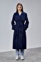 Navy Blue Regular Fit Windbreaker Detailed Trench Coat 46636 - 2