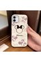 iPhone 11 Compatible Leather Texture Anti-Fall Soft Silicone Phone Case Minnie - 2