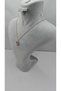 Stainless Steel Gold Color Vintage Purple Color Flower Detail Pearl Stone Necklace - 5