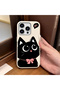 iPhone 14 Pro Compatible Leather Texture Anti Fall Soft Silicone Phone Case Cat - 2