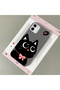 iPhone 12 Compatible Leather Texture Anti Fall Soft Silicone Phone Case Cat