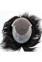 Men's Real Human Hair Toupee, Q6 Swiss Lace PU Base, Hair Loss Solution - 4