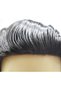 Men's Real Human Hair Toupee, Fine Mono NPU System, Natural Black Hairpiece - 3