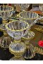 6-Piece Small Footed Delights Dish-Sauce Bowl-Presentation Bowl Gold Color - 8