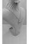 Stainless Steel Gold Color Vintage Clover Model Zircon and Pearl Stone Necklace - 6