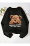 Unisex Black Surpirse Printed Hooded Sweatshirt