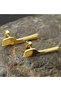 Gold Color Fork Steel Earring Kitchen Cheff Food Themed Daily Stylish Design Jewelry Accessory