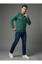 Men's 3 Ip Fleece-Lined Polo Neck Sweatshirt-50455 - 2