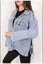 Women's Denim Jacket with Cord Detail
