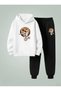Children's Hooded Sweatshirt - Tracksuit Set Ayda Smaç Printed 3 Thread Raster