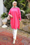 Fuchsia Casual Fit Long Length Knitwear Tunic
