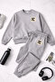 Boy's Arma Detailed Top and Bottom Tracksuit Set - 5