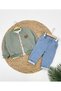 Striped Badili Quilted Coat and Jeans 3-Piece Baby Boy/Child Set - 2