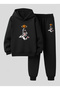 Hooded Sweatshirt - Tracksuit Set Children's Planet Basket B Printed 3 Thread Ribbed