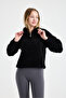 Women's Mock Neck Plush Fleece Rubber Detailed Winter Coat