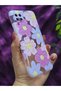 Huawei P40 Lite Compatible Pastel Colored Flowers Patterned Transparent Phone Case - 6