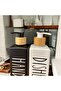 Hands & Dishes Liquid Soap Dispenser Set – with Wooden Lid |   Stylish & Modern (Set of 2) - 4