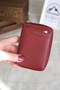 Small Leather Card Holder with Zippered Accordion Compartment 1265