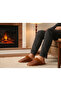 Fur-Detail Silent Sole Men's House Slippers