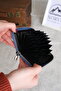 Small Leather Card Holder with Zippered Accordion Compartment 1265 - 5