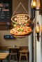 Pizza Is Eaten Here Drawstring Mdf Wooden Door Wall Ornament, Cafe, Restaurant, Living Room Decorative Painting - 4