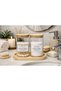 Vacuum Lid with Bamboo Stand, 2-Piece Glass Bathroom Set – Cotton Swab Holder & Ear Swab Storage Jar Organizer