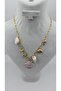 Stainless Steel Gold Color Ocean Themed Charm Necklace - 6